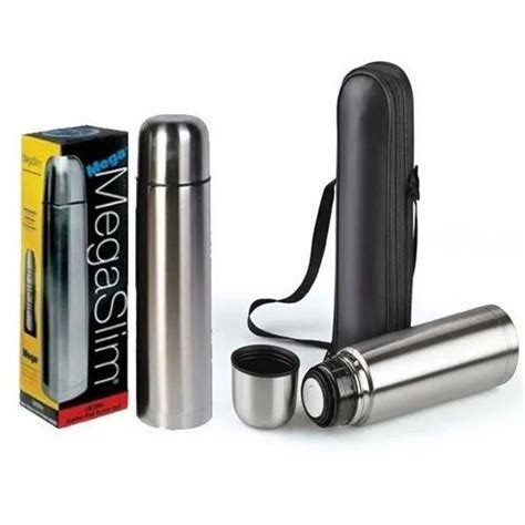 0.75 Liters Unbreakable Thermal Slim Flask/Color Varies-Silver