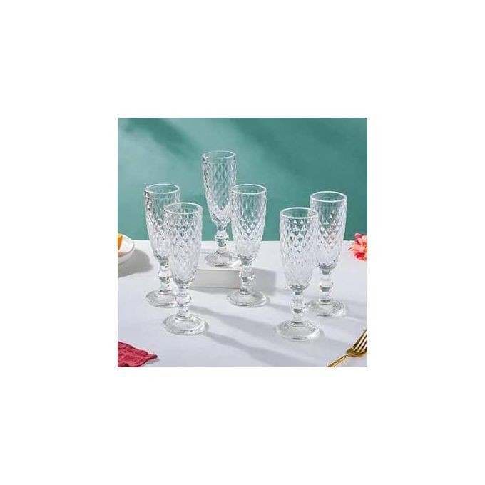 Set Of 6 Wine Glasses-Transparent