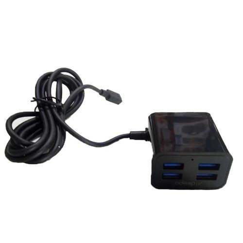 Fast Charger With 4 USB Ports For Charging Phones And Other Electronic Devices-Black