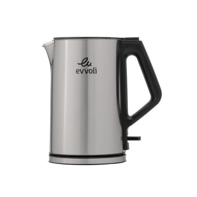 Evvoli  Quality Fast Boiling Electric Kettle Of 1.5 Liters-Silver/Black