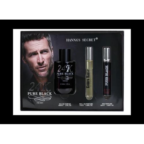 A Set Of 24K Pure Black Perfume For Men, 100ml