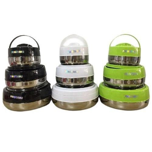 1 Set Of 3pc Thermo Insulated Food Warmer Hot Pots Serving Dishes