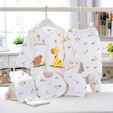 Cotton Newborn Girl Boy Five-piece Clothing Set - Multi Designed