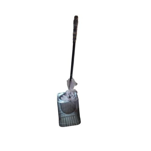 Shinny Toilet Brush With Holder - Black
