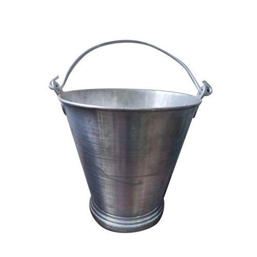 Strong Aluminium 1 Bucket For Milk Storage And Other Household Use-Silver