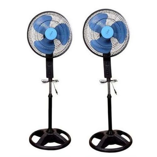 Kaile 2 Oscillating Stand Fans With 3 Fast Sppeeds-Black