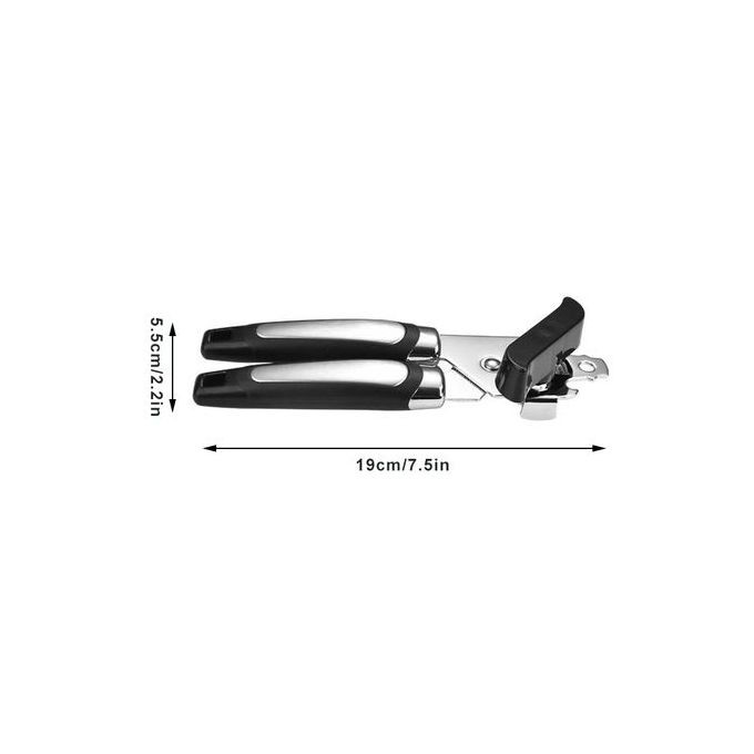 Quality Stainless Steel Can And Bottle Openers-Silver/Black