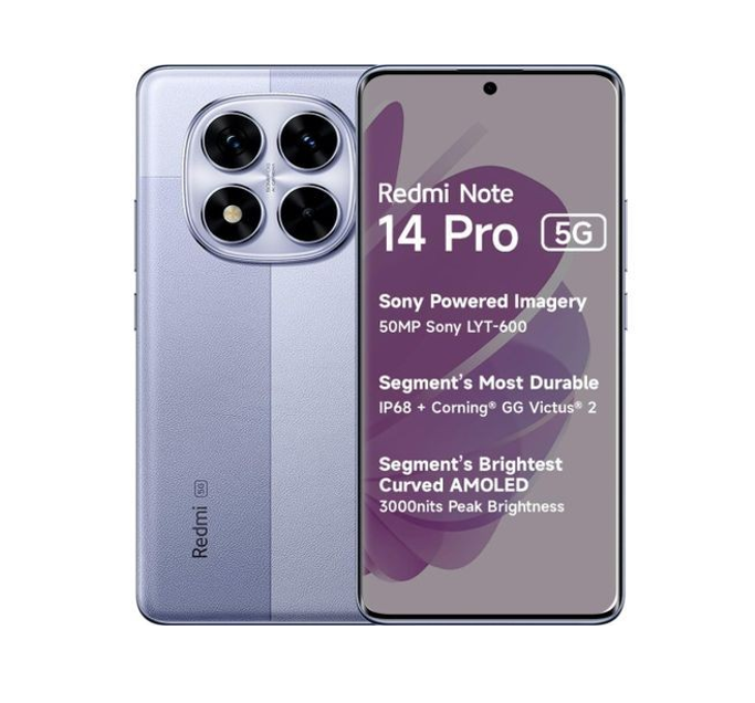 REDMI Note 14 Pro 5G (Global) 6.67" 12GB RAM 512GB ROM 50MP 5500mAh - Purple