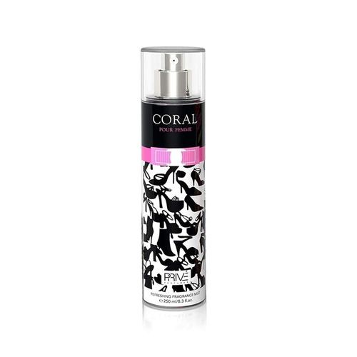 Prive Coral Refreshing Body Mist For Women, 250 ml
