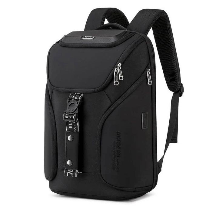 Wiersoon A Genuine Rubber Unisex Backpack Fashion Real Rubber Student Backpack With Laptop Provision It's Black In Colour And Designs May Varry