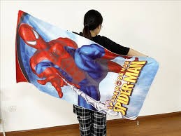 Cartoon Charater Boy's Towel - blue