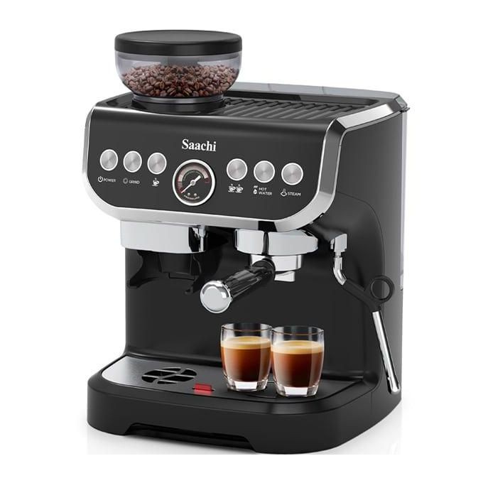 Saachi 19 Bar High Pressure Pump Coffee Maker Machine 2 Litre- Black
