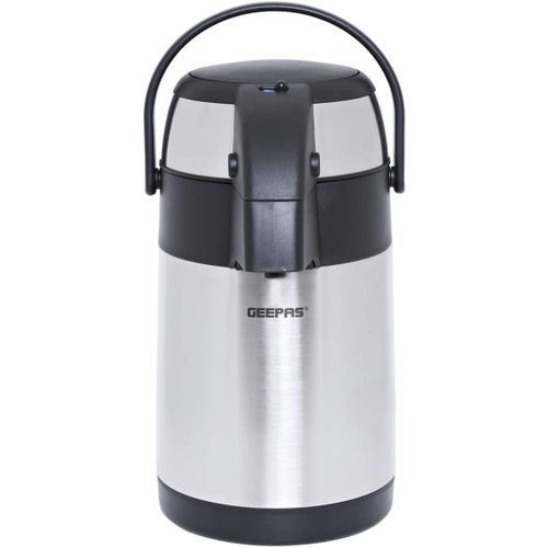 Geepas Airport Stainless Steel Flask Of 2.5Liters-Silver
