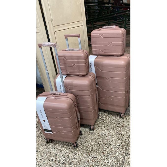 A Set Of 5 In 1 Pure Rubber Unisex Strong Material Durable Double Zipper Extremely Durability Anti-thfety zip 8-wheel