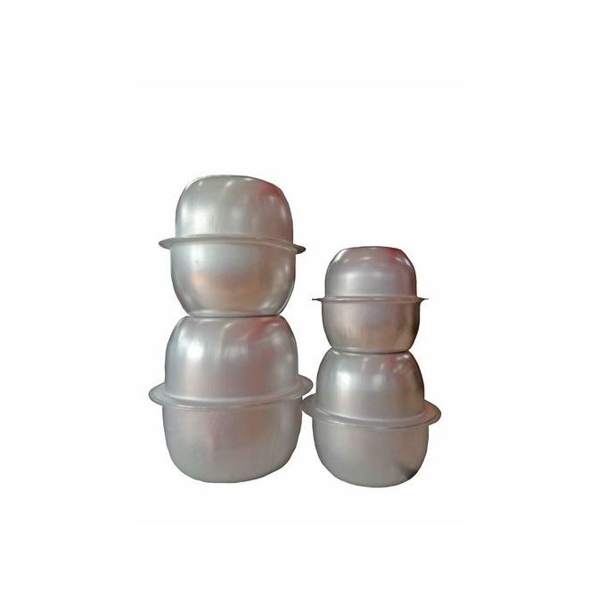 8 Pieces Saucepans Made Of Aluminium - Silver