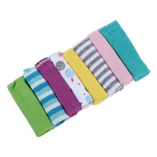 New Set Of 8 Baby Wash Cloths - Multi-Color