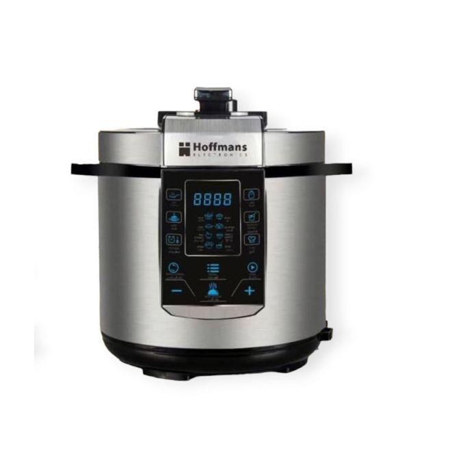 Hoffmans Electric Pressure Cooker 6L Fast Cooking - Silver