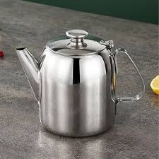 500ml Stainless Steel Teapot Kettle With Flip Lid Water Jug Perfect Pour Spout, Silver