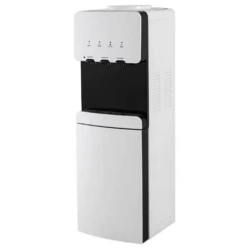 3 Tap Hot Cold Room Temperature Household Commercial Vertical Top Load Water Cooler Dispenser With Storage Cabinet- Multicolor