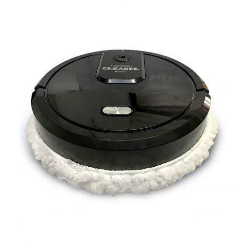 Smart Mute Automatic Brush Mopper Humidifier Cleanel Robot,Black.