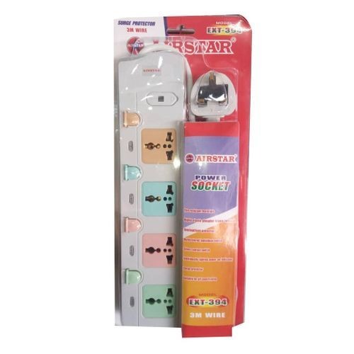 Electric Extension Cable With UK Plug-Multicolour