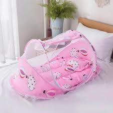 Foldable Baby Mosquito Net-Pink