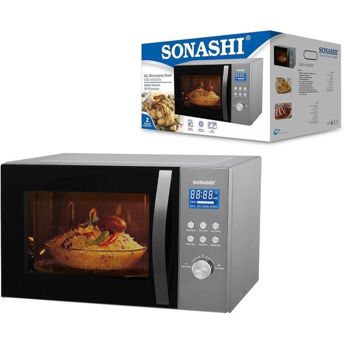 High Efficient 30 Liters Microwave Oven With 5 Power Levels-Multicolour