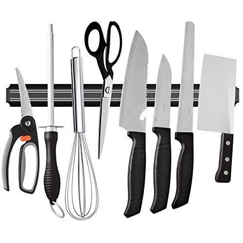 50Cm Wall Mount Professional Magnetic Knife Rack Holder Megnet - Black