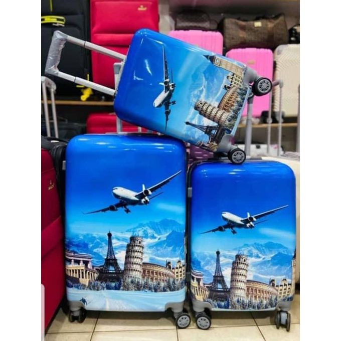 A Set Of 3 In 1 Suitcase It Has Strong Material And Good Quality It Durable It's Water Proof Material It's 8-Wheel Spinner It's For Traveling And Introduction Ceremonies -Multcolour
