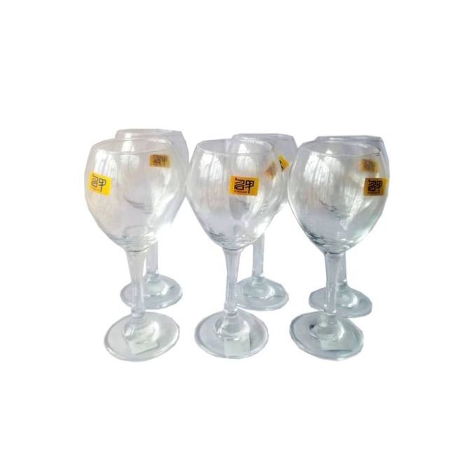 6 Pieces Wine Glass Set - Transparent