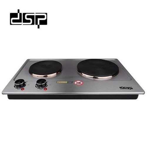 Portable Electric Stove Double Burner 1500W Hot Plate Coil(Silver)