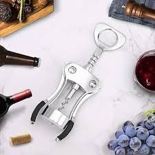 Portable Corkscrew Soda, beer, wine Bottle Opener - Silver