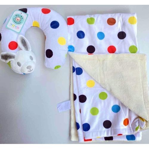 Warm Heavy Super Soft Baby Shawl Baby Receiver - White Blue