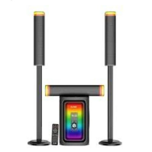 3.1 CH Multimedia Speaker Surround System With Clear Sound And Deep Bass Led Lighting-Black