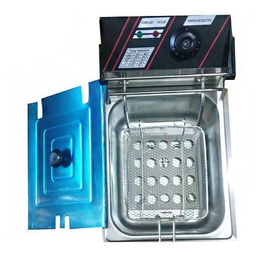 Heavy Duty Stainless Steel Single Electric Deep Fryer, 6 Litres - Silver