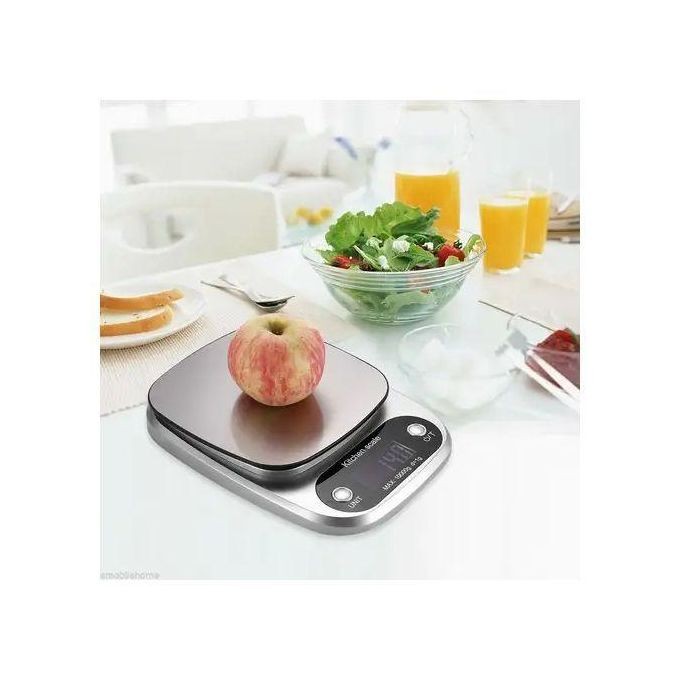 0.1 Up To 3000Grams Digital Scale With Tare Function-Silver