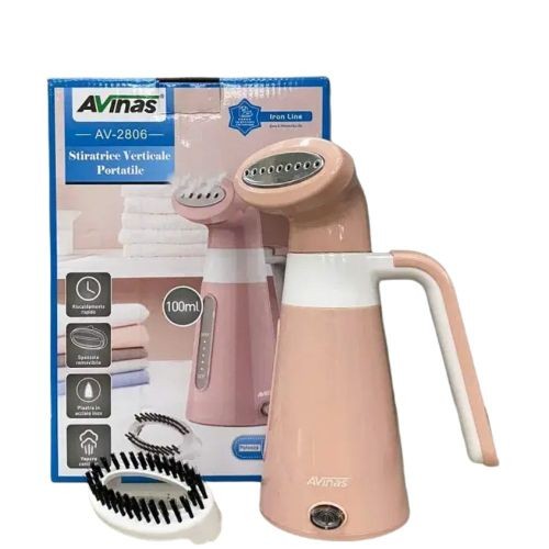 Avinas Handheld Garment Steamer Portable Ironing Machine For Household Travel- Pink.