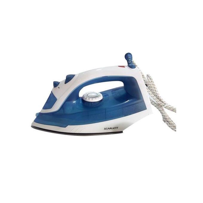 Steam Iron With Non Stick Plate-White/Blue