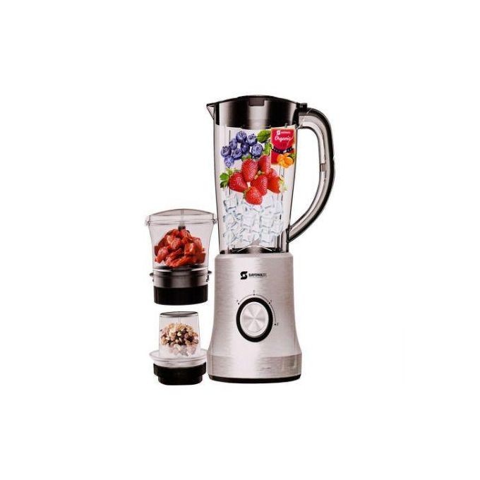 Sayonapps  Deluxe Blender 3-In-1 Blend, Chop And Grind-Silver
