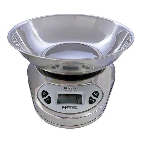Digital Kitchen Weighing Scale, 5kg With Stainless steel Bowl - Silver
