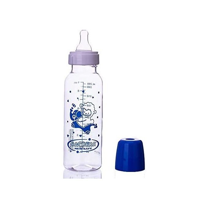 Camera Smooth Neck Feeder Baby Bottle With Anti-Colic Air Valve Teat- Clear