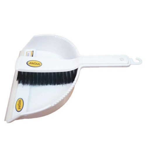 Brush For Sweeping And Dust Pan For Collecting Rubbish - White