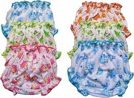 Baby Pamper Pants Diaper Covers 6Pcs Set - Multicolored