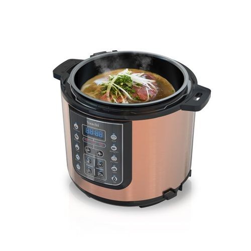 14 In 1 Multi Function Electric Pressure Cooker Of 6 Liters-Black/Brown