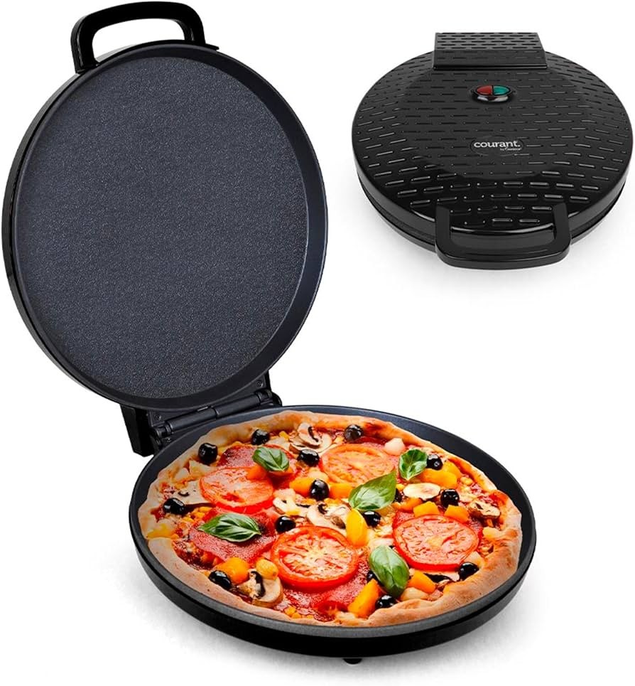 Electrin Pizza Pan Frying Griddle Scramble Pan With Non Stick Base-Black