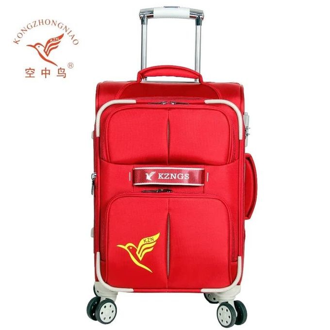Small Suitcase With Cloth Material And Durable It Has Five Wheels It's Not Common