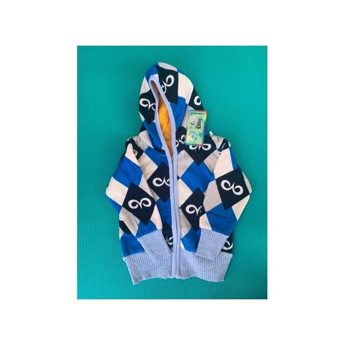 Baby Sweater With Hood Multi Designs - Multicolor