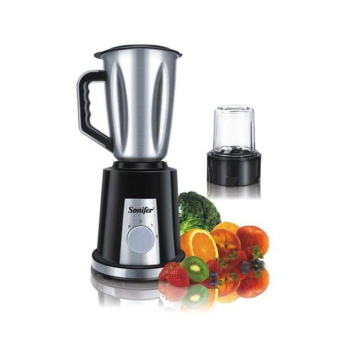 High Performance Blender With 1.4 Liters Stainless Steel Jar And Glass Grinding Cup-Silver