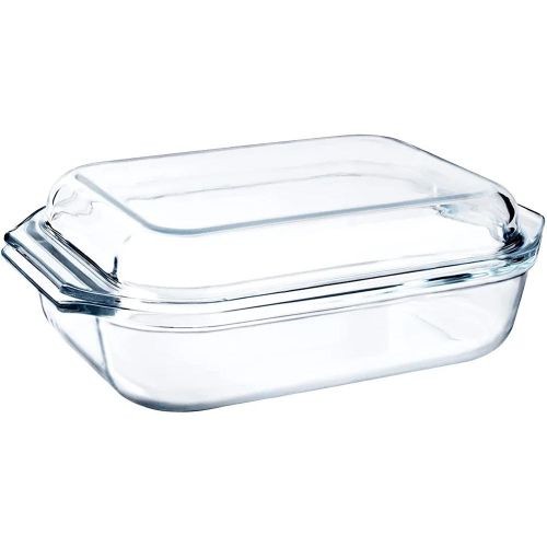 Rectangular Casserole Dish With Heat Resistant Oven Microwave Safety - Clear