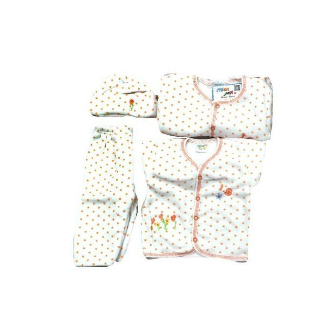 Baby Boy Girl Warm Clothing Overall Sweater Set - White,Orange
